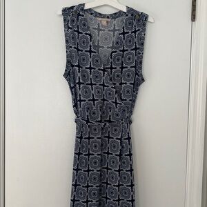 Banana Republic Blue and White Patterned Dress